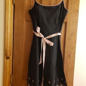 Black and white polka dot dress